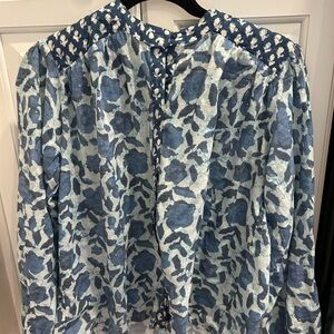 Maison Hotel Floral Blue Women's Top